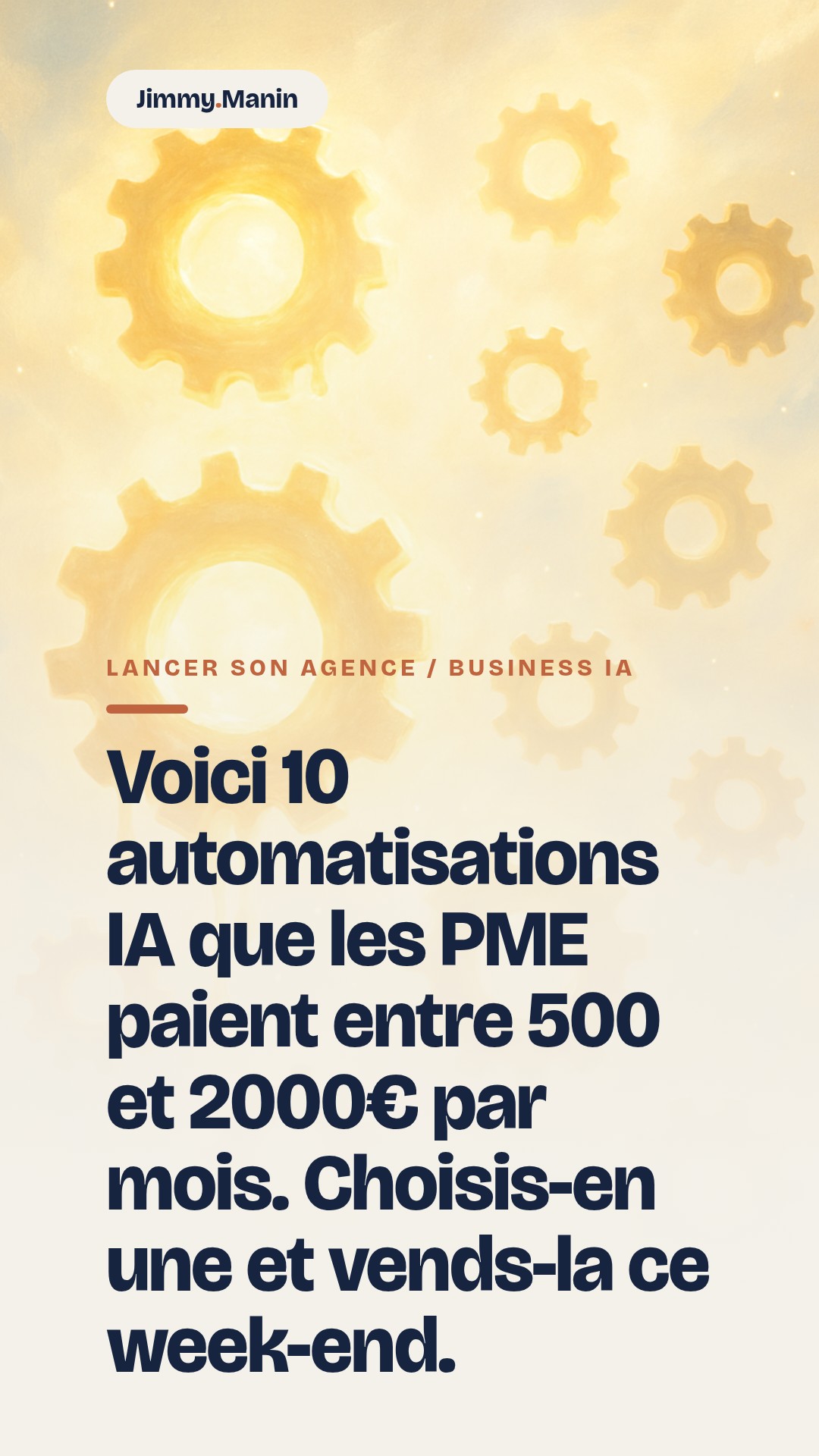 10 automatisations IA que les PME paient déjà entre 500 et 2000€ par mois. Tu n'...