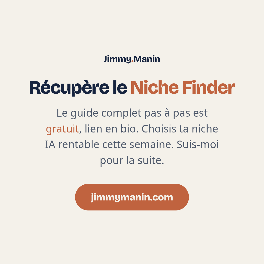 Choisir sa niche IA rentable en 1 après-midi — 8/8