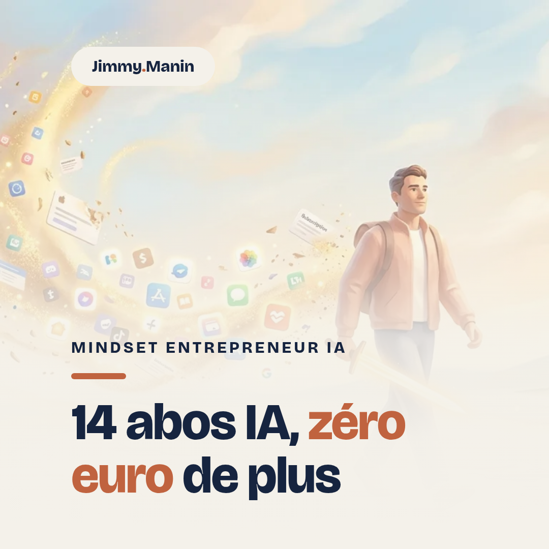 14 abonnements IA qui se vident de ton compte chaque mois. Et zéro euro de plus...