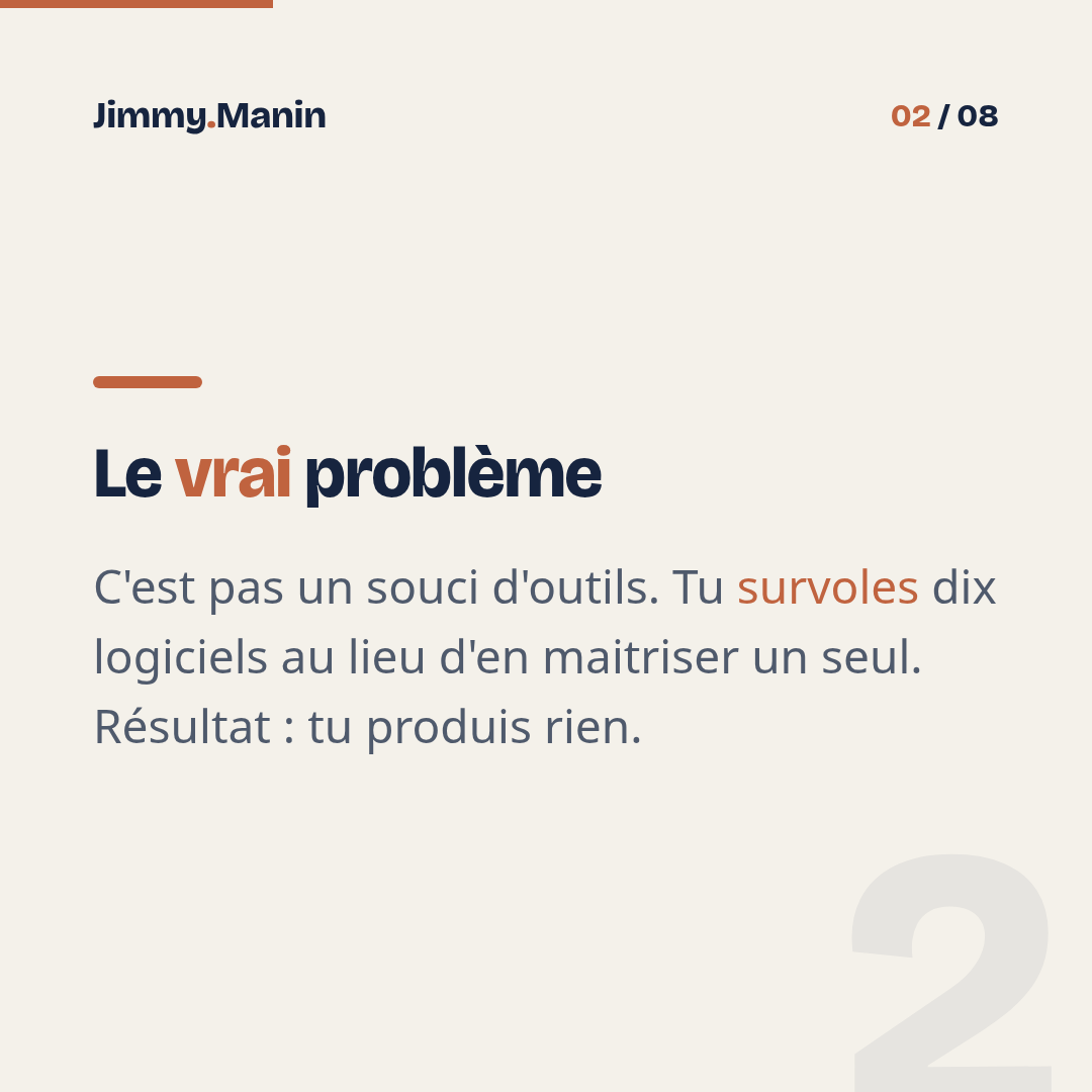 Arrêter d'empiler les outils IA — 2/8