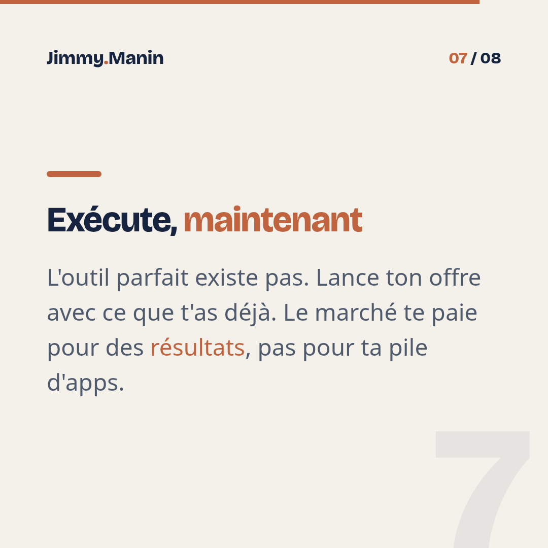 Arrêter d'empiler les outils IA — 7/8