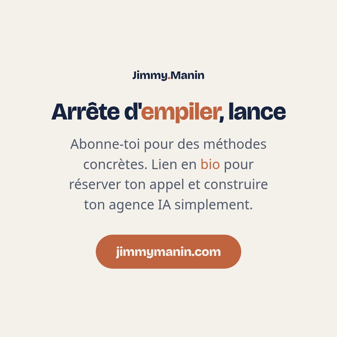 Arrêter d'empiler les outils IA — 8/8