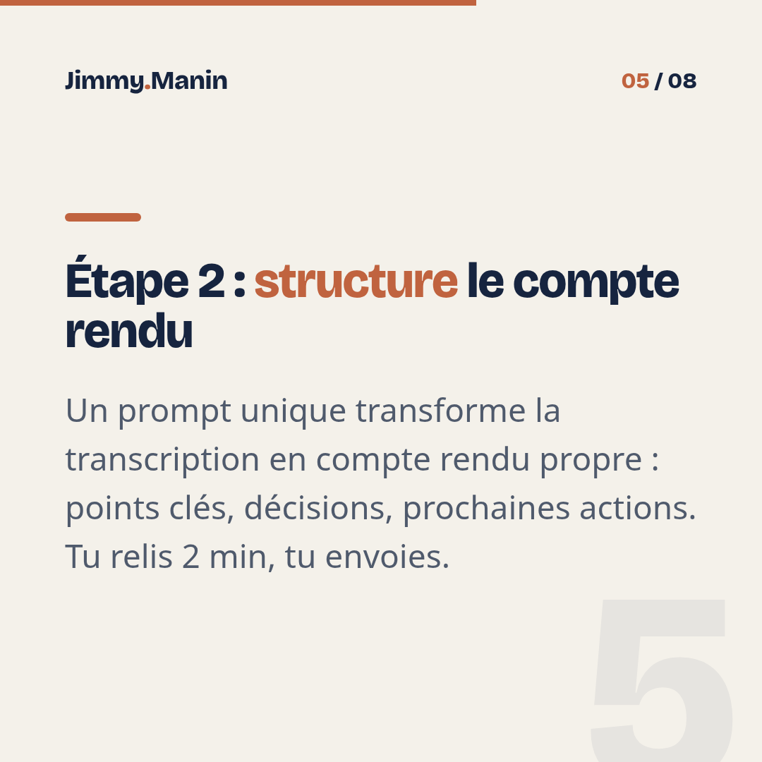 Automatiser ses comptes rendus pour gagner 5h par semaine — 5/8