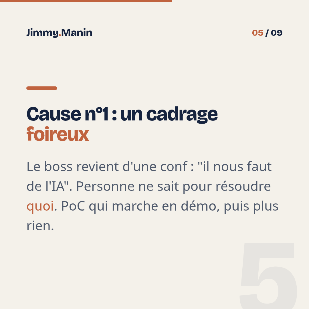 Pourquoi 80% des projets IA échouent (et comment je fais partie des 20%) — 5/9