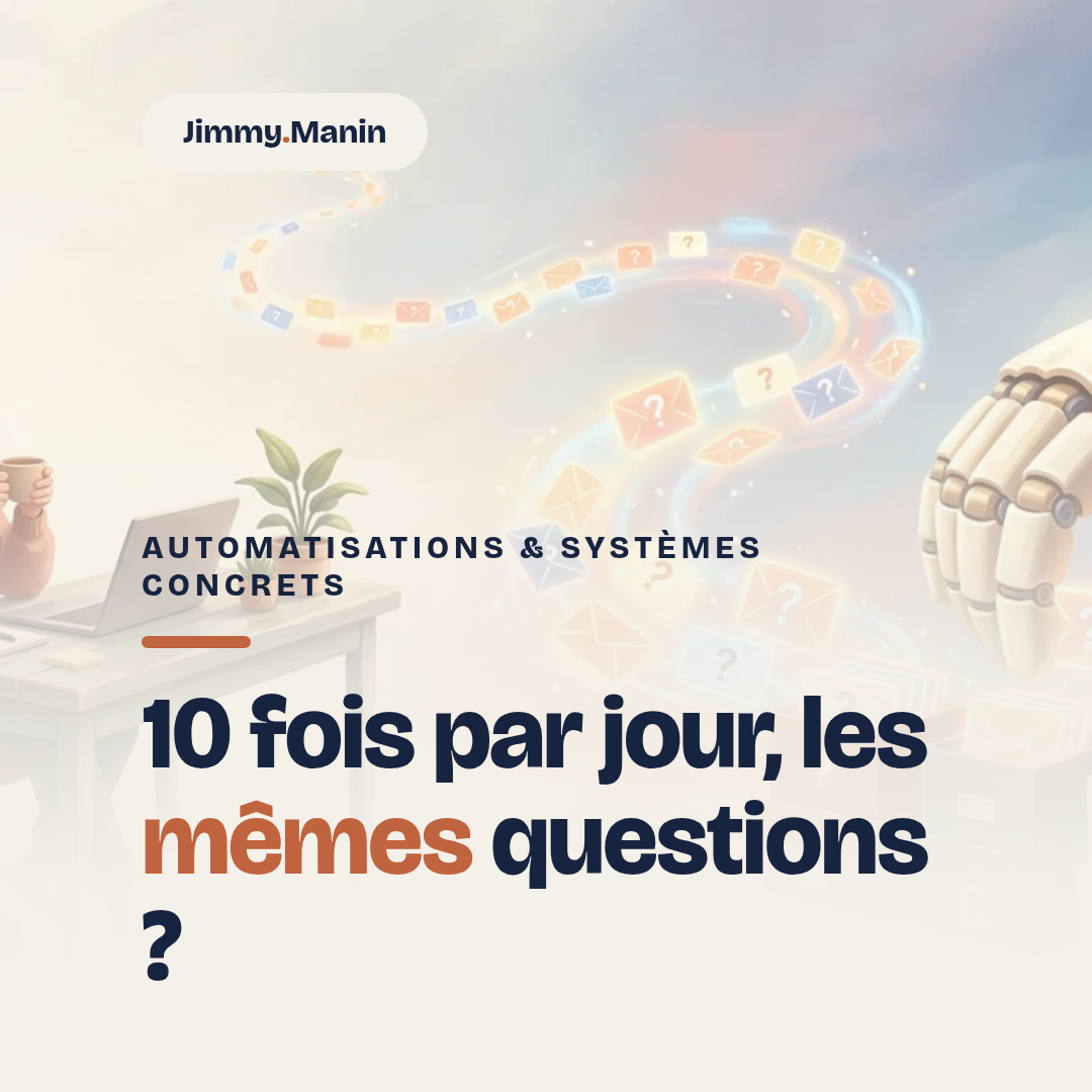 Tu réponds 10 fois par jour aux mêmes questions ? Pendant ce temps, ton vrai bou...