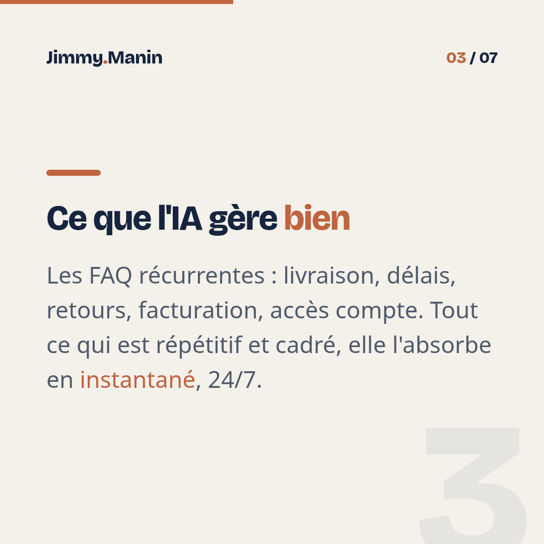 Le système de support client IA niveau 1 quand tu es seul — 3/7