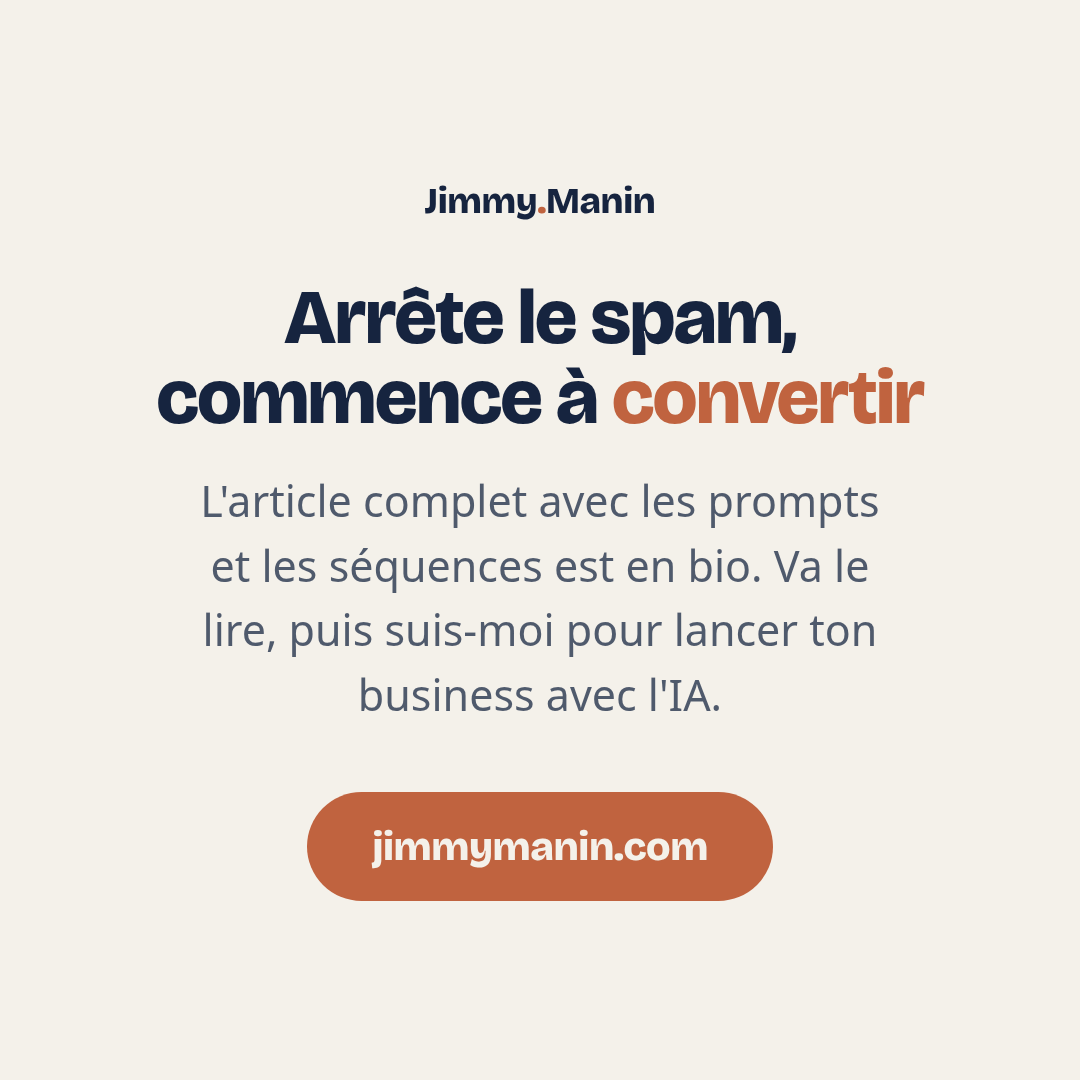 Personnaliser ta prospection IA sans tomber dans le spam — 8/8