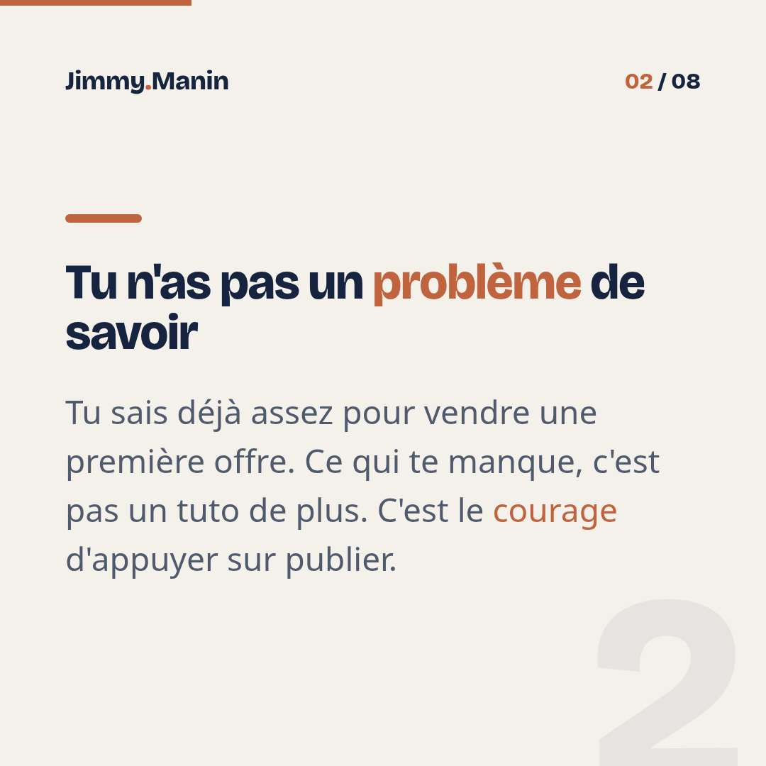 Arrête de regarder des tutos IA et lance ton offre cette semaine — 2/8