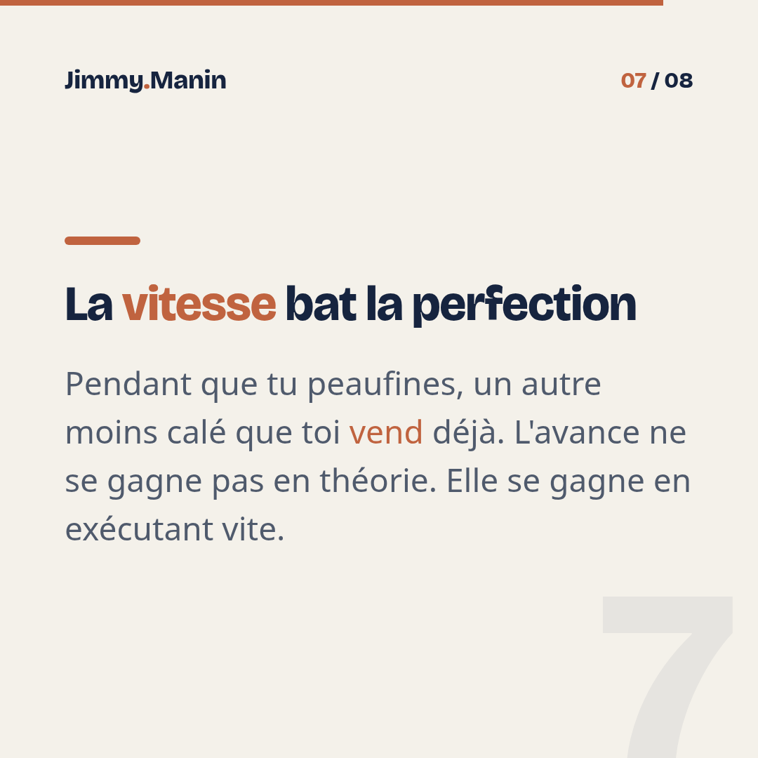 Arrête de regarder des tutos IA et lance ton offre cette semaine — 7/8