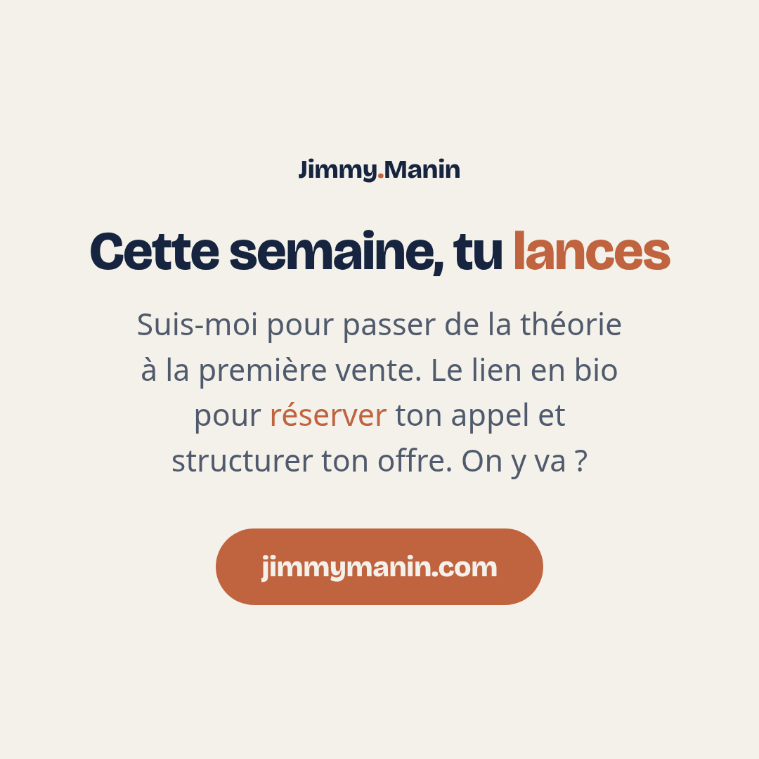 Arrête de regarder des tutos IA et lance ton offre cette semaine — 8/8