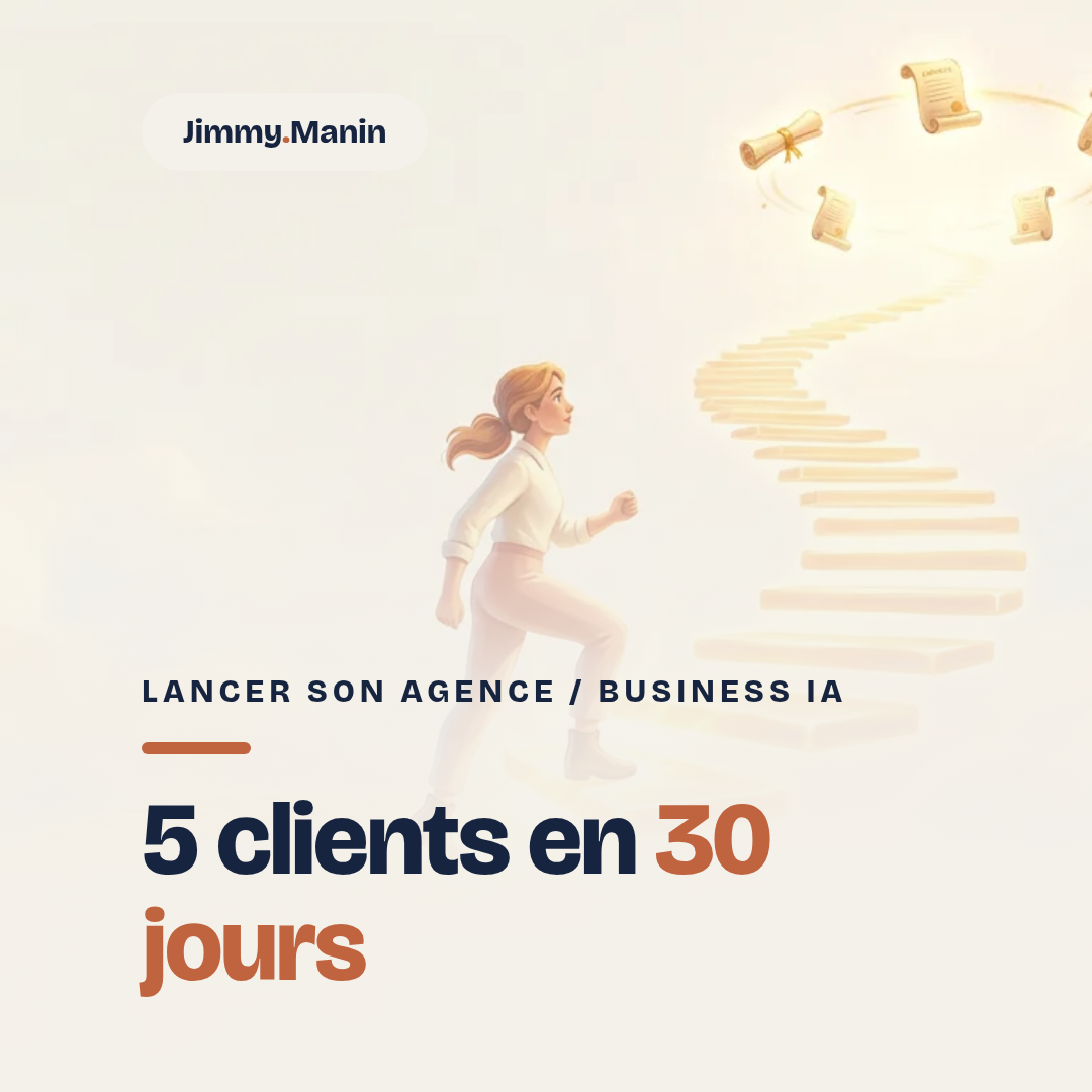 Ce week-end, tu peux poser les fondations de tes 5 premiers clients. Pas dans 6...
