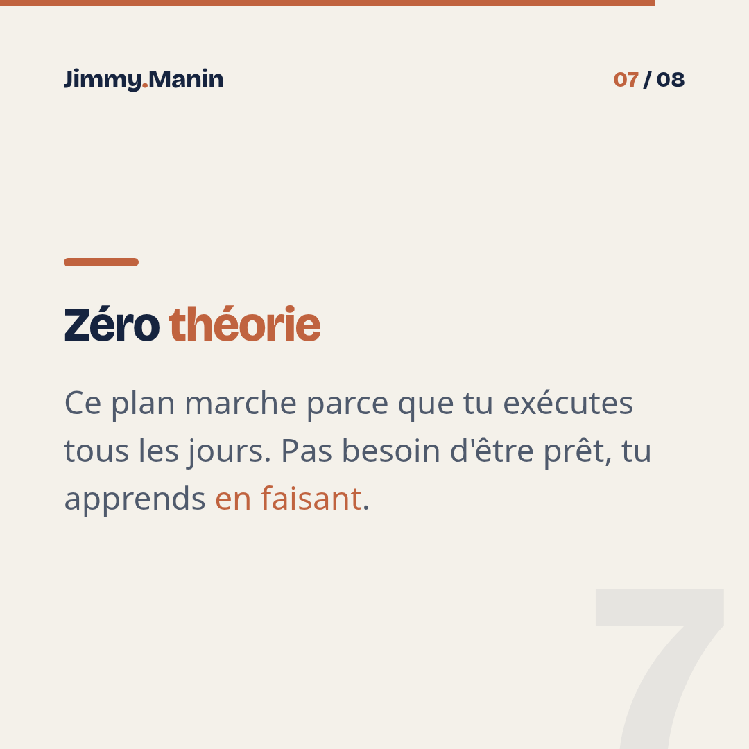 Le plan jour par jour pour 5 premiers clients en 30 jours — 7/8
