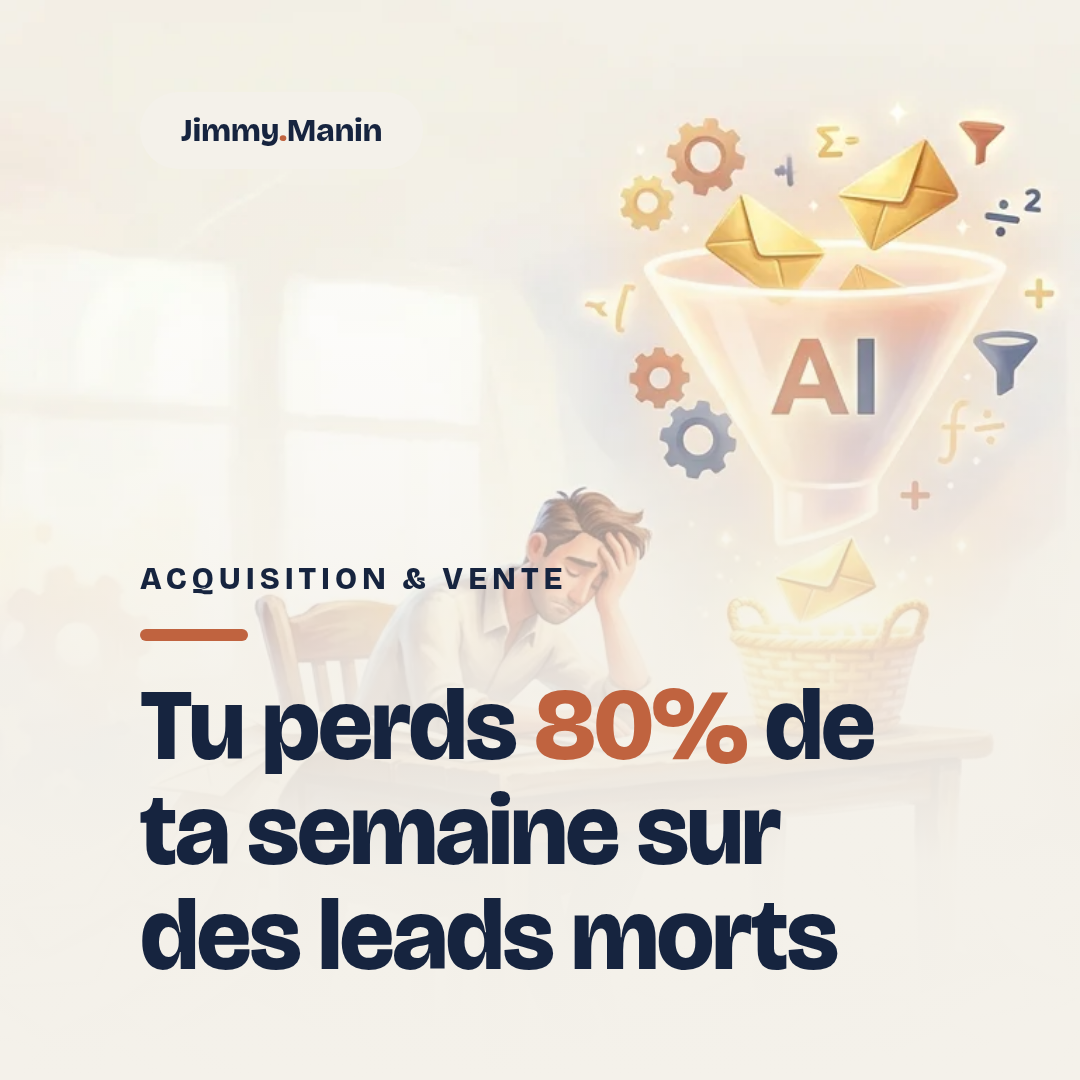 Tu reçois 50 leads. Tu les ouvres un par un. Tu relances au pif. Et au final tu...