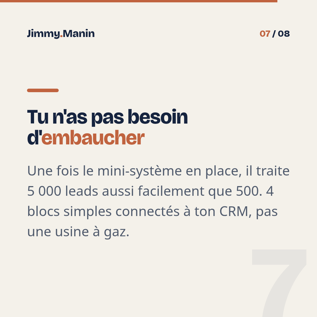 Qualifier tes leads avec l'IA pour ne plus perdre ta semaine — 7/8