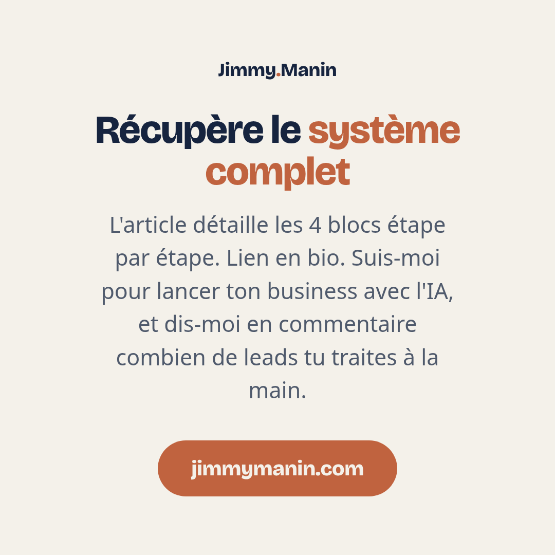 Qualifier tes leads avec l'IA pour ne plus perdre ta semaine — 8/8