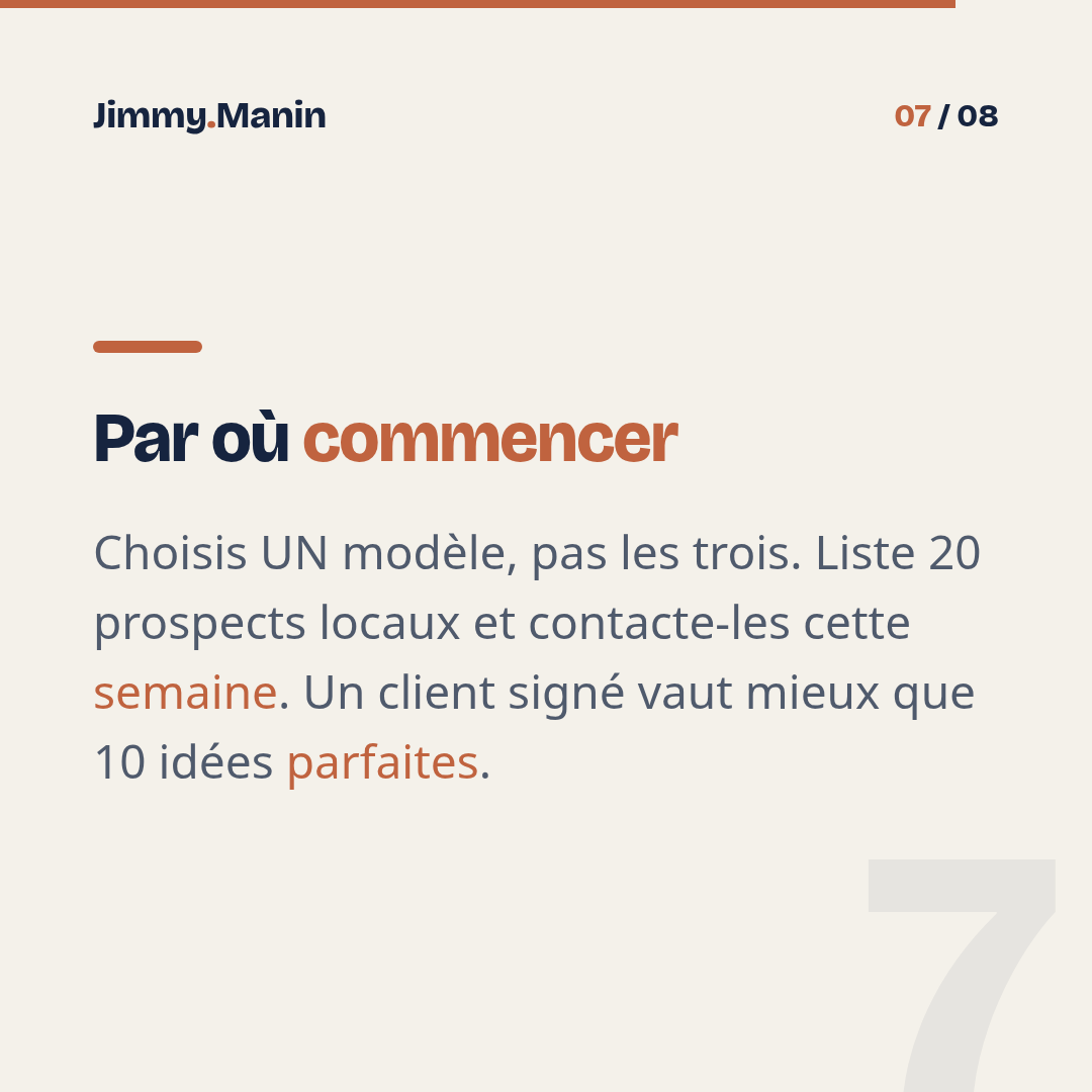 3 business IA rentables à lancer en 2026 avec moins de 100€ — 7/8