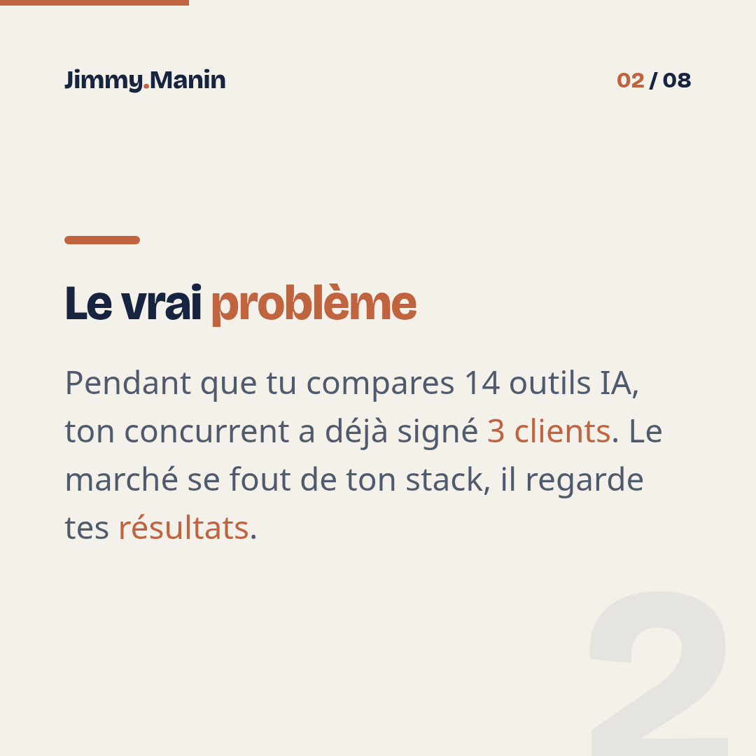 Arrête d'attendre l'outil IA parfait pour commencer — 2/8