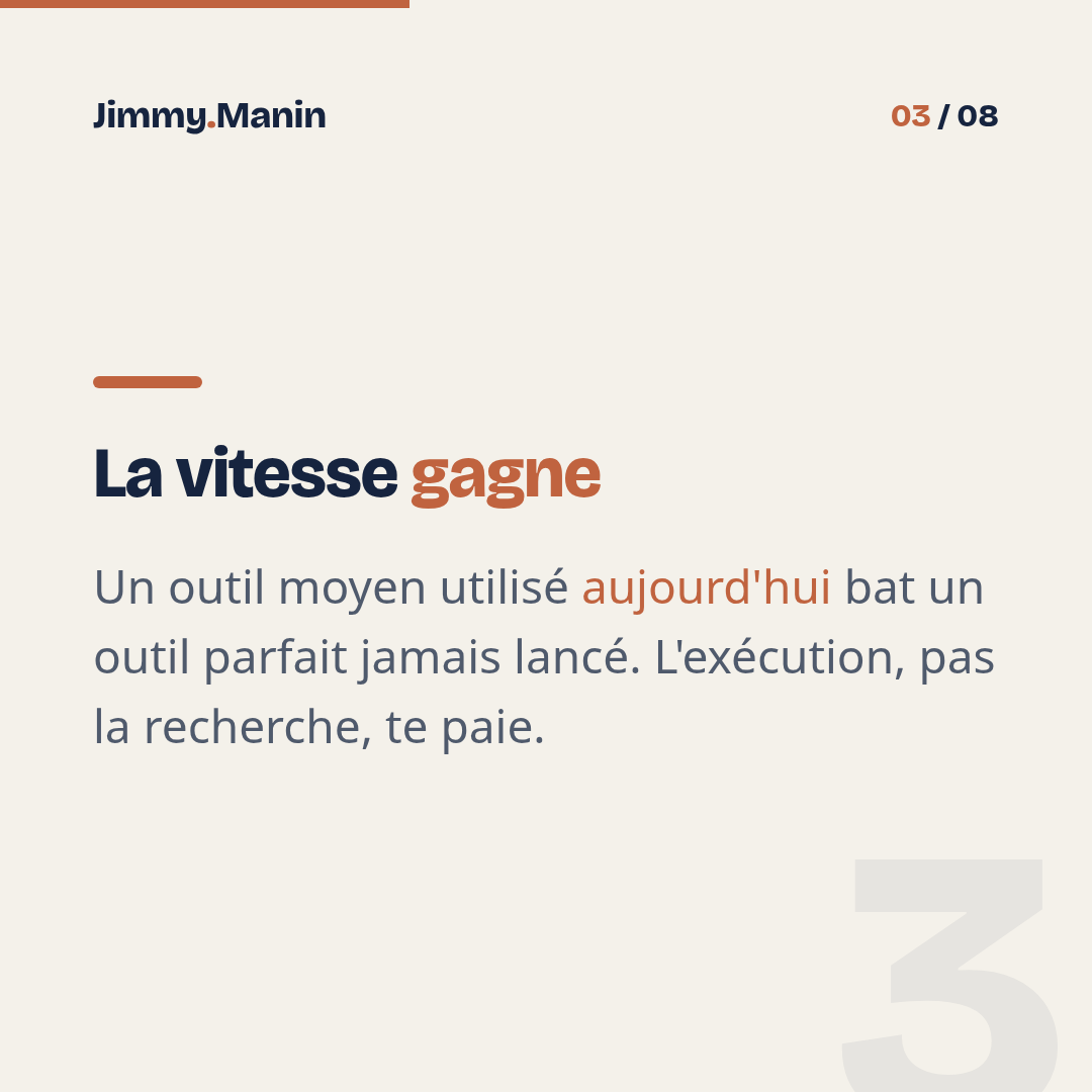 Arrête d'attendre l'outil IA parfait pour commencer — 3/8