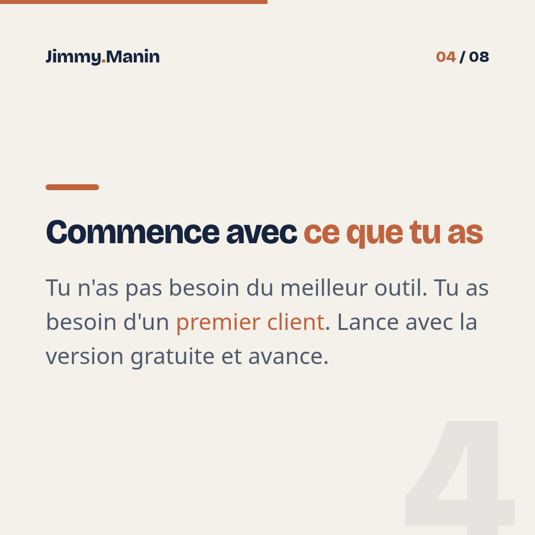 Arrête d'attendre l'outil IA parfait pour commencer — 4/8